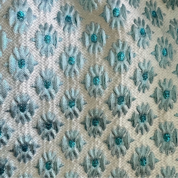 Hill House Ellie Nap Dress Snowflake Blue White Brocade Smocked Tiered Midi Sz S - Picture 6 of 13